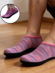 1 Pair Striped Diving Socks, Holiday Gift, Daily Home Wear Floor Socks, Fitness Sports Socks, Multi-Functional Unisex Short Socks, Lightweight Breathable Non-Sweaty, Versatile Colors With Multiple Sizes Available - Multicolor - View 4