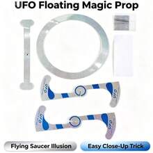 UFO Floating Magic Prop, Invisible Thread Flying Saucer Illusion Toy, Simple Close-Up Magic Trick For Magicians, Party And Street Performance - Multicolor - View 5
