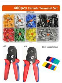 Set Alat Pengepres Multi-Fungsi Presisi Tanpa Ribet, Set Terminal Pengepres Tahan Lama dengan Tekanan yang Dapat Diatur, Set Tang Pengepres Kawat Presisi dengan Pegangan Anti Selip - Pengepresan Presisi, Pegangan Anti Selip, Hemat Waktu dan Tanpa Ribet, Tahan Lama, Tekanan yang Dapat Diatur, Cocok untuk Perbaikan Sirkuit Industri, Renovasi Listrik dan Air Rumah Tangga, (Set 1/160/400/800/1200 pcs) - Berbagai gaya - View 10