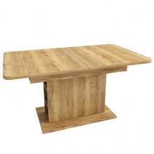 Extendable Dining Table / Modern, Minimalist Style Dining Table / With Storage Space / Dining Table/Café And Side Table / Multifunctional / Large Storage Space / Suitable For Dining Room And Living Room - 自然色 - 查看 11