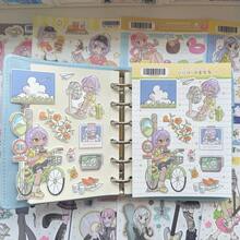 1/9 Sheets Korean Style Summer Cute Dessert Character Stickers, Scrapbook Diary DIY Decorative Stickers - Multicolor - View 5