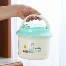 官方授權 MIFFY 可愛風圓形雙層不鏽鋼便當鍋,可攜式保溫食物容器,附手把與餐具,2026熱銷 Tk Ins 限定版實用禮品與廚房餐具 - 彩色 - 查看 11