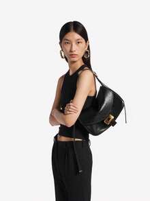 Women's New Vintage Underarm Bag, Thin Adjustable Long Strap Shoulder Bag, Minimalist Square Buckle Flap Bag, Versatile Crossbody Bag For Commute And Travel - Black - View 5