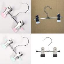 20/10/1pc Multi-Function Adjustable Clips, Back To School, Non-Slip Brushed Metal Pants Clips, Portable Shoe Drying Clips, Suitable For Clothing Stores And Home Use, No-Mark Clips - Multicolor - View 12