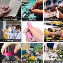 5/10pcs Silicone Finger Protectors, Silicone Thimbles, Fingertip Grips, Finger Sleeves For Paper Sorting, Page Turning, Hand Sewing, Counting Money, Playing Guitar - A - View 7