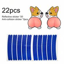 Blue Reflective Strip Stickers, Car Wheel Rim Reflective Stickers, Tire Warning Stickers, Green Creative, Motorcycle, Electric Vehicle, Sticker Decoration, Mountain Bike Reflective Wheel Strip Stickers, Suitable For Motorcycle Wheels, Cars, Bicycles, Bicycle Reflective Stickers, Decorative Stripes, Wheel Reflective Strip Stickers - Blue - View 12