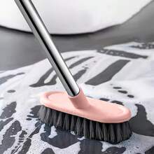 Long Handle Cleaning Brush, Perfect For Bathroom Cleaning. Its Sturdy Bristles Effectively Remove Stubborn Stains. Designed For Convenient Use, Keeping Your Hands Clean. Ideal For Deep Cleaning Toilets. - A - View 7