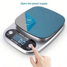 SOKANY 廚房食物秤 烘焙電子秤 四種測量單位 電池供電（2 顆 AA 電池）LCD 螢幕顯示 單位可轉換（g/oz/lb）精準數位廚房秤 適用於烘焙與烹飪 - 銀色 - 查看 2