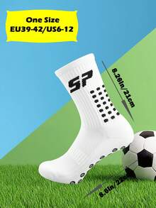 1 Pack Men's Anti-Slip Soccer Socks And Soccer Shin Guards, Anti-Slip Shin Guards Suitable For Basketball, Soccer, Sports - Multicolor - View 5