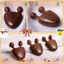 2pcs Small Snail Nose Massage Comb Wooden Nose Scraper Gua Sha Facial Eye Round Head Push Massage Tool - Multicolor - View 7