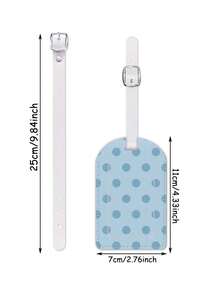 1 Set Fashionable Ins Polka Dot Pattern Painted Leather Luggage Tag, Waterproof Design, Travel Accessory Suitable For Suitcases And Cruises, With Name ID Card Anti-Loss Function, Travel Essential - Multicolor - View 7