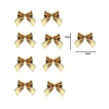 12Pcs Sparkly Christmas Bows, Xmas Tree Ornaments For Home, Office & Party Decor - Multicolor - View 8