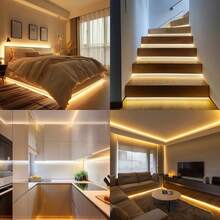 1PC USB Button Control COB LED Strip Light, Ultra Thin Flexible COB Light Tape 1/2/3/4/5M, Dimmable LED Backlight For TV Cabinet Kitchen Bedroom Mirror Home Decor - COB - View 9