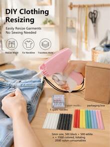 Fine Needle Universal Label Gun Tagging Tool For Fixing Pants Length, Shortening Clothes, Adjusting Waist Size And Altering Fit - Grey Alteration Set - View 11