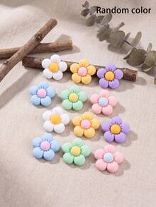MH 12pcs Cute Flower Shoe Charms For Clogs Pins Accessoris For Shoe Decoration Gifts (Random Color) - Multicolor - View 6