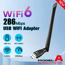 KZ AX900 WIFI6 USB适配器，二合一蓝牙5.4双频2.4G和5GHz，900Mbps WiFi 6 802.11AX高速无线网卡接收器，4根天线，USB3.0接口，兼容PC/笔记本电脑，Windows 10/11，即插即用 - 黑色 - 查看 14