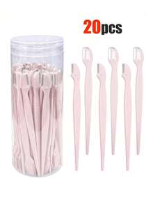 1/12/20/30pcs Pink Mini Eyebrow Razors, Precision Facial Hair Trimmer For Eyebrows, Lips And Body, Portable Travel Makeup Grooming Tool, Ideal Gift For Women, Hair Removal, Shaver For Women - Multicolor - View 11
