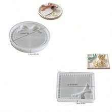 1PC/2PCS DIY Square Round Bow Bubble Bead Coaster Aromatherapy Plaster Dish Silicone Mold - White - View 10