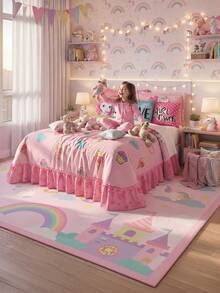 Home Elephant Individual Quilt With Cushion And Decorative Cover - Pink - View 2