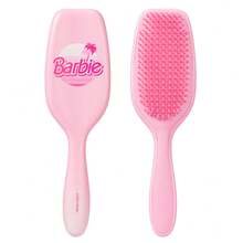 Miniso Barbie 粉色系列漸層水鑽髮梳，PP 與 TPEE 軟橡膠材質，順滑防打結髮刷，適合日常造型，便攜式女孩護髮工具 (1件) - 粉紅色-1PC - 查看 12