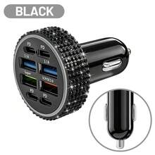 Adaptor Charger Mobil USB-C PD Bling Bling, Pengisian Cepat, Cocok untuk Berbagai Kendaraan Kecil, Kabel Pengisian Cepat 3-in-1 dengan Lampu LED dan Kristal Berlian Imitasi, Hadiah Terbaik untuk Pesta Ulang Tahun dan Liburan untuk Pria/Wanita - Beraneka warna - View 35