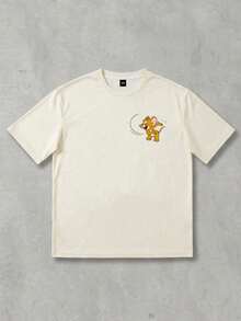 Strevion TOM & JERRY Men's Cartoon Pattern Crew Neck Casual Short Sleeve T-Shirt - Multicolor - View 2