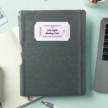 1PC Late Night Reading Club Sticker, Lilac Purple Moon Stars Bookish Vinyl Decal For Laptop Water Bottle Notebook E-Reader, Waterproof Book Lover Decal Sticker, Aesthetic Stationery Scrapbook Gift For Her - S2483 - View 4