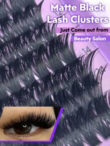 666 Clusters D Curl Faux Mink Eyelashes, DIY Eyelash Extension Book, 8-16mm, 40D+60D+80D+100D Mixed Pack, Natural, Long, Lightweight, Soft And Reusable, Suitable For Daily, Party, Wedding, Travel And Halloween Occasions. Back To School - D - View 3