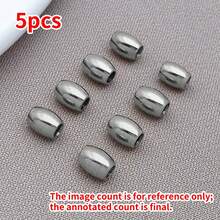 5pcs/Pack 3/4/5/8mm Stainless Steel Round Beads With Large Hole, Jewelry DIY Accessories, Pendant, Bracelet, Necklace Components - Multicolor - View 16