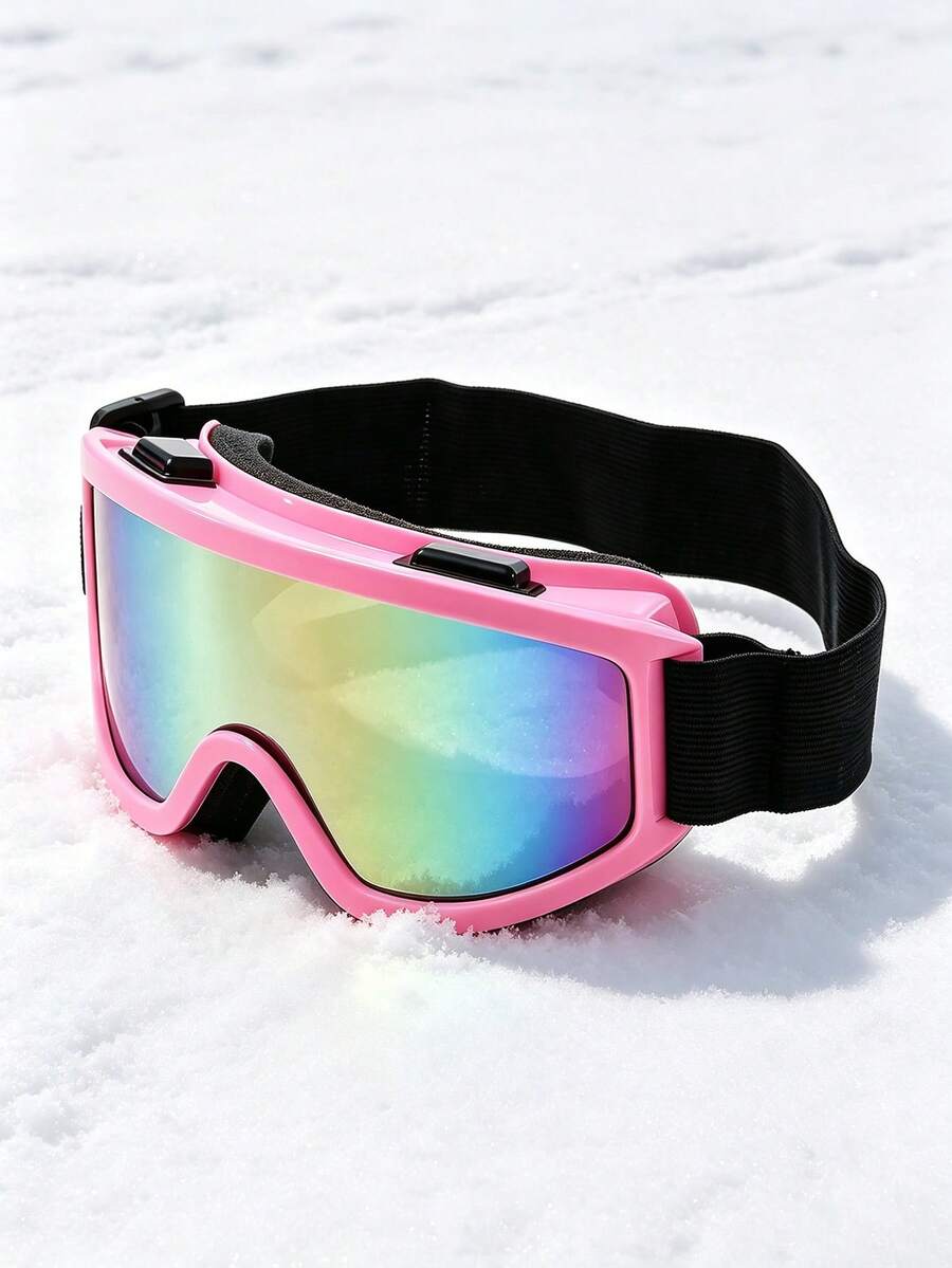 1 Pair Pink Purple Oversized Wrap-Around Sports Eyeglasses For Women - Gradient - Ver 1