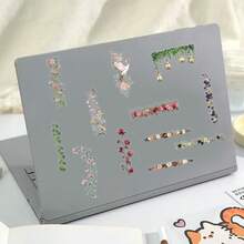 60PCS Flower Lace PET Sticker Colorful Rose & Morning Glory Vine Art Decorations For Scrapbooking Phone Cases - 60pcs - View 9