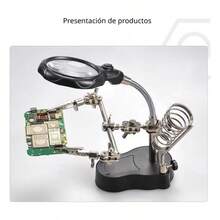 Kit De Soldadura Para Reparaciones Con Lámpara Led Y Lupa - negro - Ver 2