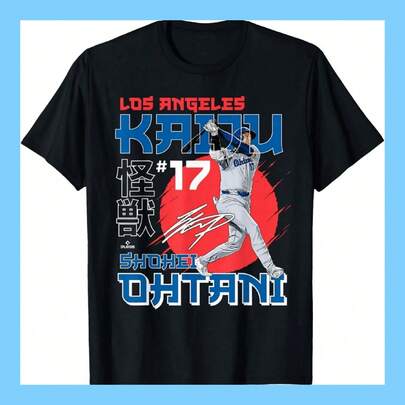 Los Angeles Kaiju Shoheia Ohtania Baseball Mlbpa T-Shirt.Jpg