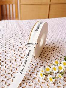 Custom Satin Ribbon, 25mm Personalized DIY Ribbon, Gift Wrapping, Birthday, Wedding, Anniversary, Woven Ribbon Bow Decoration Gift, School Supplies, Back To School Season - Multicolor - View 7