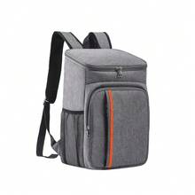Bolsa térmica impermeable y duradera de 18L, mochila portátil de gran capacidad para almuerzo, adecuada para comida, cena, picnic, almuerzo, camping, fiesta al aire libre, cita, exterior, escuela, oficina, hotel, regalo del Día de San Valentín - gris - Ver 11