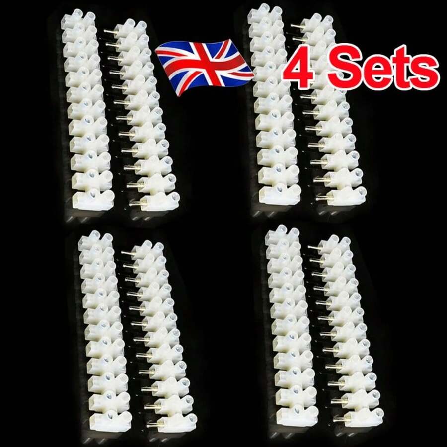 4X 6A 12 Way Block Plug In Terminal Strips Connector Blocks Male And Female 6amp - Star - View 1