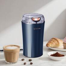 Lalayuan 1pc 110v Portable Household Stainless Steel Electric Dry Food Salt & Pepper Grinder With Over-Heat Protection & Lid-Pin Locking, 80g Large Capacity, 304 Stainless Steel Double Blades & Grinding Bowl For Fresh Coffee Grinding - US A Type Plug(110-127V) - View 13