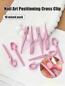 Pinces d'extension d'ongles en gel polymère Quick Build, Pinces d'extension d'ongles en gel polymère, Pinces d'extension d'ongles UV LED, Outils de nail art, Fournitures de nail art, 3/5/10/20 pièces Transparent, Rose, Violet Pinces d'extension d'ongles - Multicolore - Voir 4
