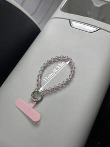 1 Stück Premium Eis-Riss-Perlen-Kurz-Handy-Lanyard, Kristall-Perlen-Handy-Dekoration-Hängekette, glitzerndes DIY-Perlen-Kristall-Handy-Lanyard, universelles Handyhülle-Anti-Verlust-Hängeseil, modischer vielseitiger Handy-Anhänger-Hängekette - Verschiedenfarbig - Übersicht 4