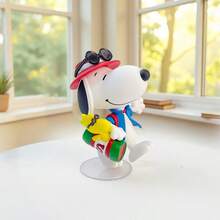 Miniso Snoopy Travel Buddy 鮮豔主題角色驚喜盒 時尚拋光 PVC 迷你雕像 房間擺飾 收藏紀念禮物 (1 件隨機發貨) - 彩色 - 查看 7
