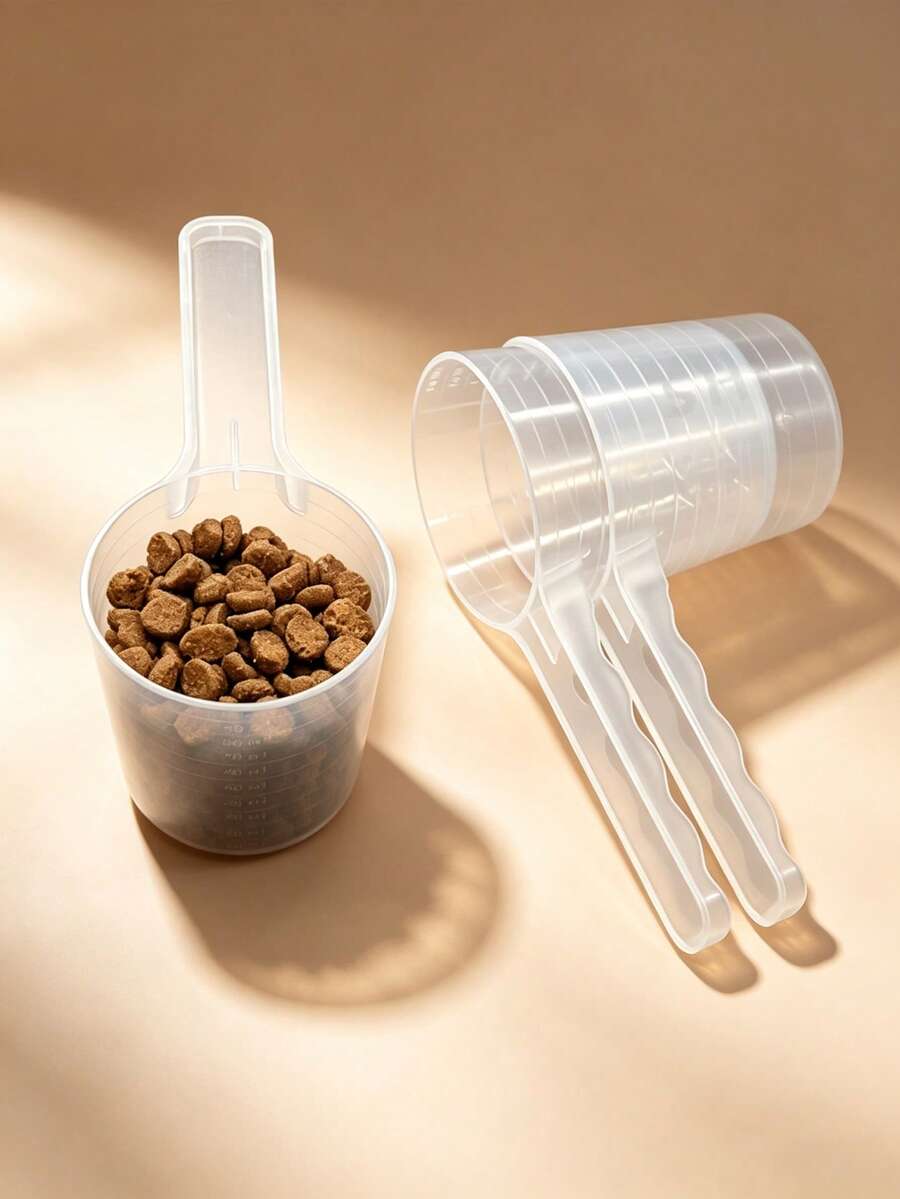 Plastic Measuring Cup, 50g, 3.38oz, With Scale, Multi-Purpose Pet Food Scoop, Suitable For Powder And Liquid, Transparent Measuring Cup, No Battery Required - Multicolor - View 1