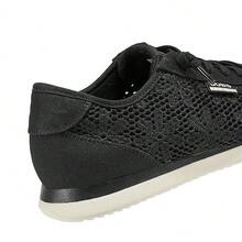 Skechers Women's Openwork Mesh Lace-Up Low-Top Casual Sneakers/Shoes - Black - View 8