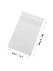 200pcs/Set Transparent Self-Adhesive Opp Bag Photo Cards Protective Storage Bag Gift Bag Decor Packing , Packing Bag - Clear - View 4