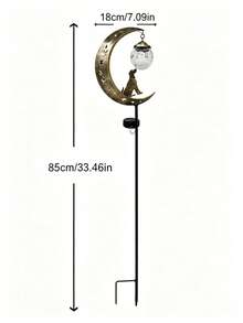 1pc Dog/Cat Shaped Cracked Glass Ball LED Garden Pathway Light, Waterproof Iron Solar Landscape Light, Suitable For Outdoor Yard, Lawn, Patio, Pathway Decoration, Pastoral Vintage Style Atmosphere Lighting - Multicolor - View 9