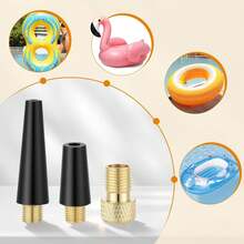 Clofiak 8Pcs Needle Inflating Ball Tire Pump, Portable Tire Inflator | Air Pump Needles, Bike And Inflator Adapter, For Balls, Inflatables, Sport Balls, Bicycles - White - View 3