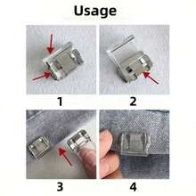 4/12pcs Invisible Fixing Clips To Shorten Pant Legs, Prevent Pant Legs From Dragging On The Floor, Hidden Seamless Buckle Device, Prevent Pant Legs From Dragging, Suitable For Jeans And Pants, Waterproof, Portable - A - View 6