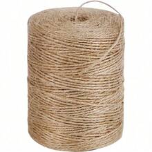 Natural Jute Twine String Roll Hemp Rope For DIY Craft Gift Wrapping, Brown Burlap Cord Rustic Wedding Decoration Macrame Gardening Packaging, Farmhouse Vintage Handmade Ribbon For Christmas Holiday Card Tag Mason Jar Home Decor Party Favor Supply - Camel - View 7