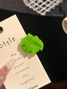 10入可愛趣味卡通蛋、炸油條、蔬菜髮夾，女孩用，搞怪可愛少女風 - 彩色 - 查看 4