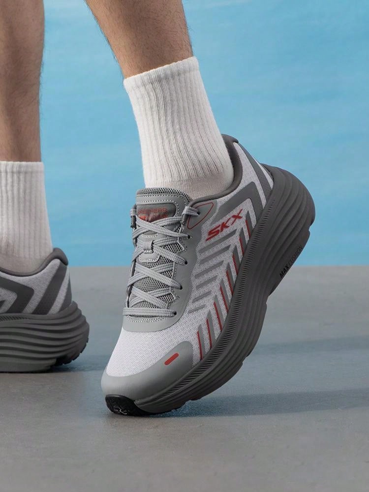 Skechers Men's Running Shoes MAX CUSHIONING ENDEAVOUR Training Breathable Road Running Shoes 220614-GRY - Grey - View 1
