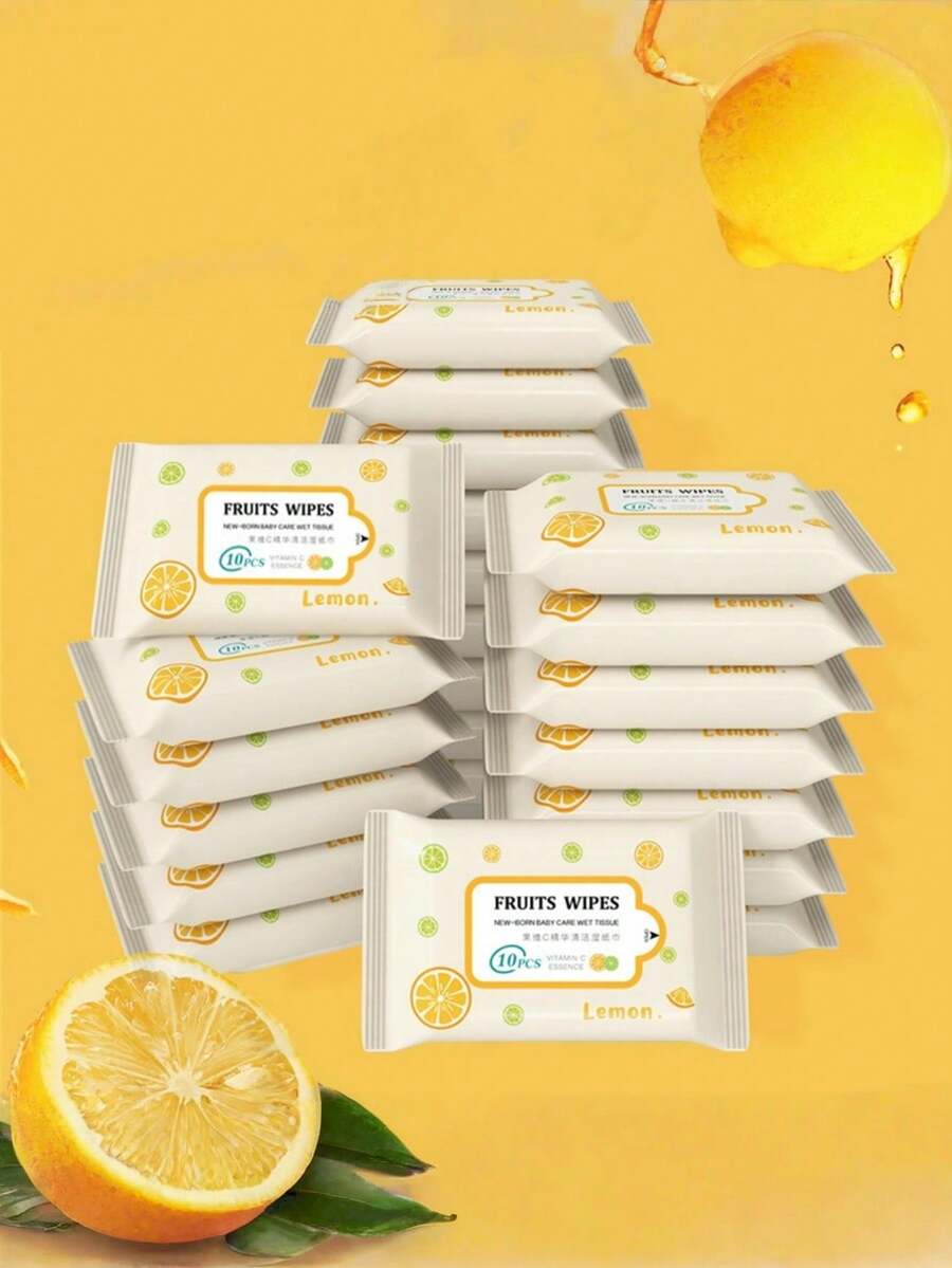 10/20/30Pcs Disposable Portable Wet Wipes, Suitable For Daily Cleaning, Outdoor Travel Accessories, Halloween And Christmas Gifts - Multicolor - View 1